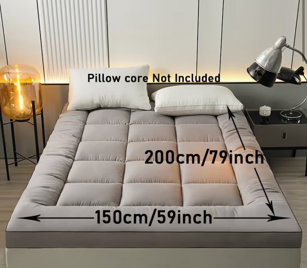 1 Soft Gray Mattress, Plush & Breathable