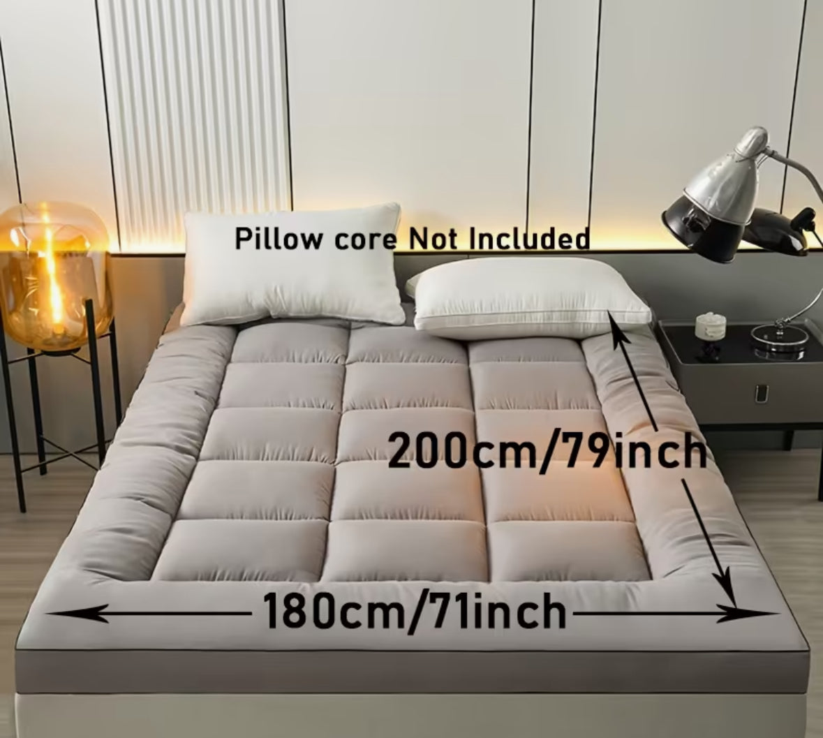 1 Soft Gray Mattress, Plush & Breathable