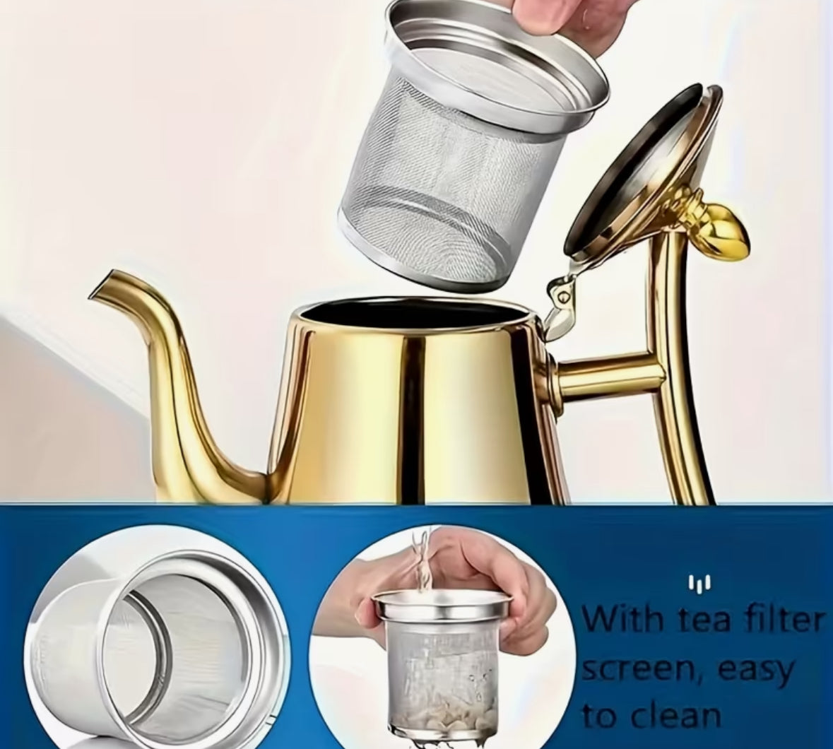 1 Set Of Stainless Steel Coffee Maker With Strainer