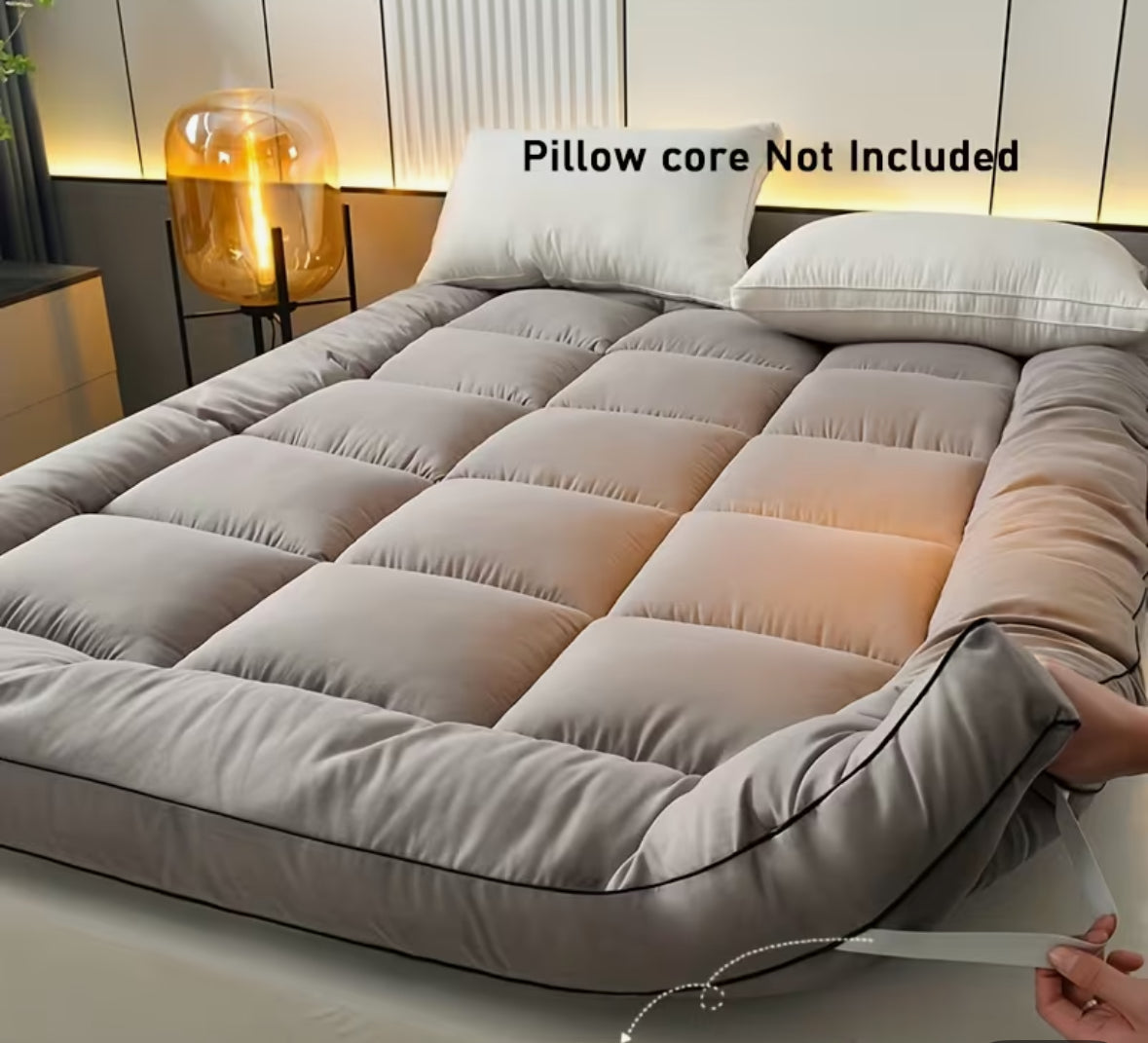 1 Soft Gray Mattress, Plush & Breathable