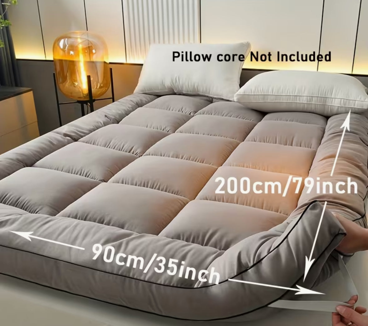 1 Soft Gray Mattress, Plush & Breathable