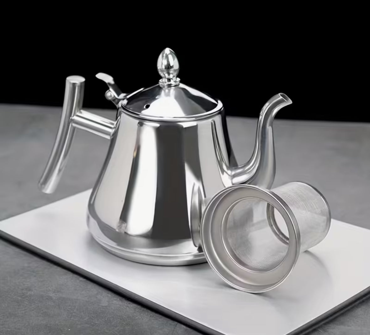 1 Set Of Stainless Steel Coffee Maker With Strainer
