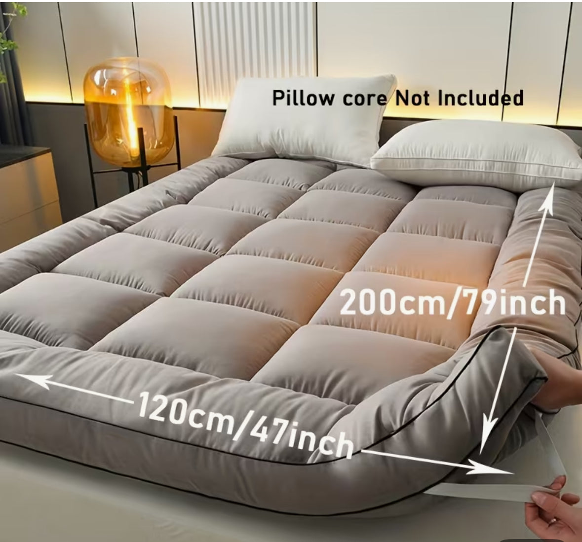 1 Soft Gray Mattress, Plush & Breathable