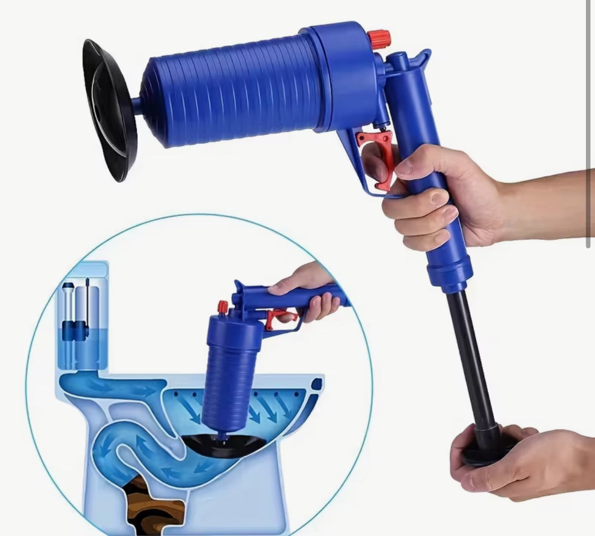 1 Set Toilet Plunger, Drain Clog Remover Tool With 4 Sized Suckers