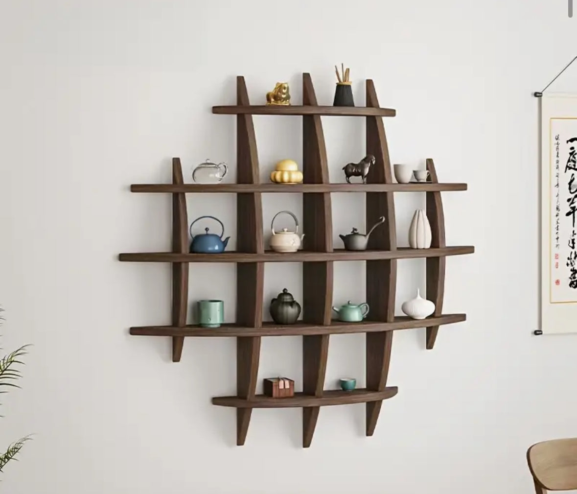 Vintage Wooden Wall Shelf,