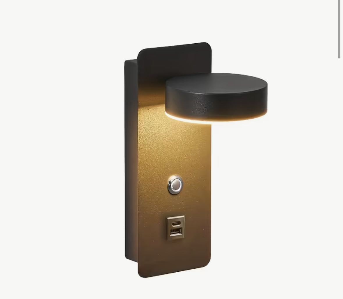 Wall-mounted reading lamp with dimming switch