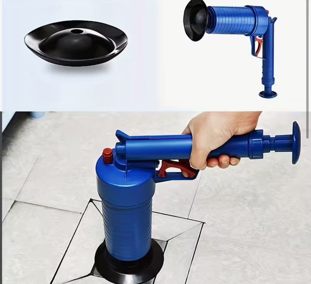 1 Set Toilet Plunger, Drain Clog Remover Tool With 4 Sized Suckers