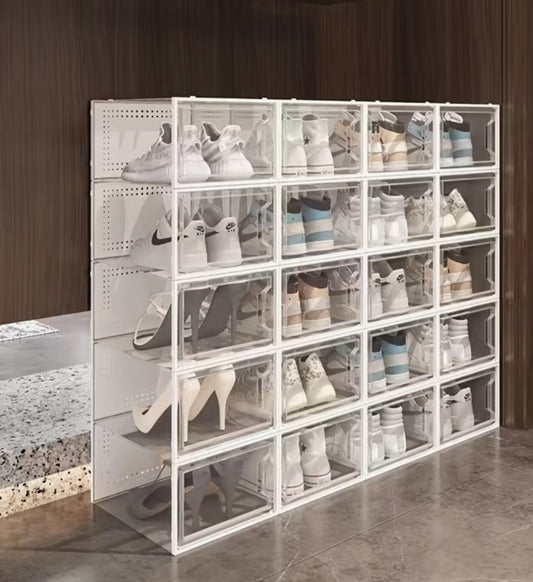 1/8/12pcs Transparent Plastic Shoe Boxes