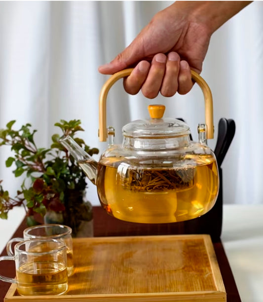 1000ml High Borosilicate Glass Teapot with & Small 80ml