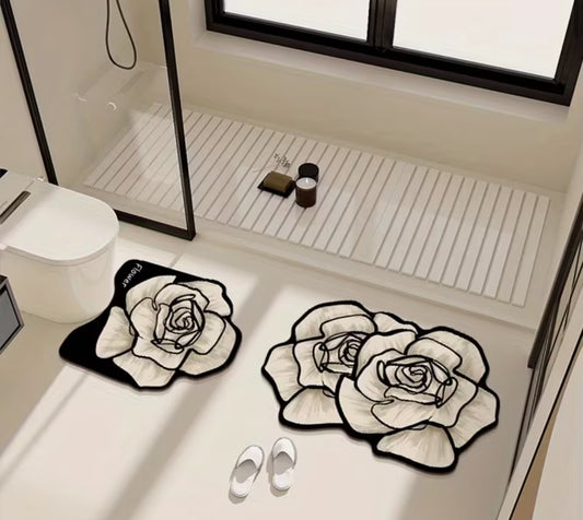 1 set/3pcs soft and absorbent, bathroom non-slip mat