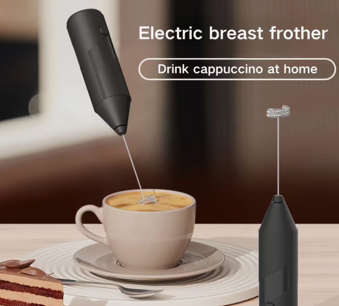 1-Pack Handheld Electric Mixer, Egg Beater, Milk Frother, Coffee, Latte