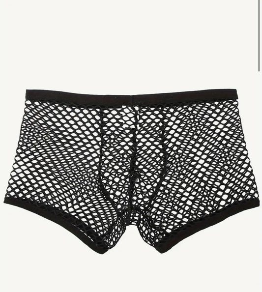 1/2/3/6 Pack Men'S Sexy Hollow-Out Sheer Boxer Briefs
