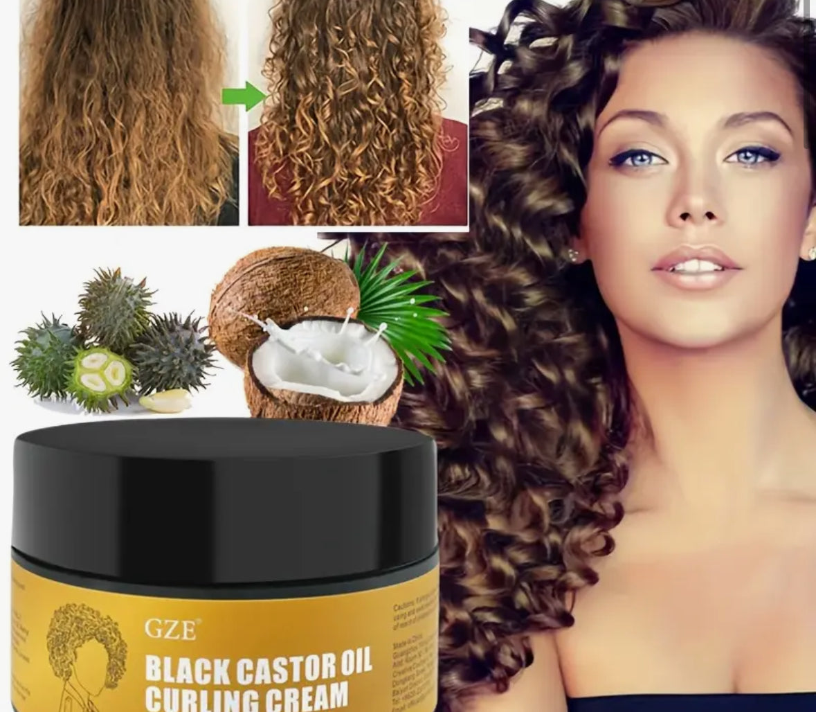 100g Black Castor Oil Curling Cream