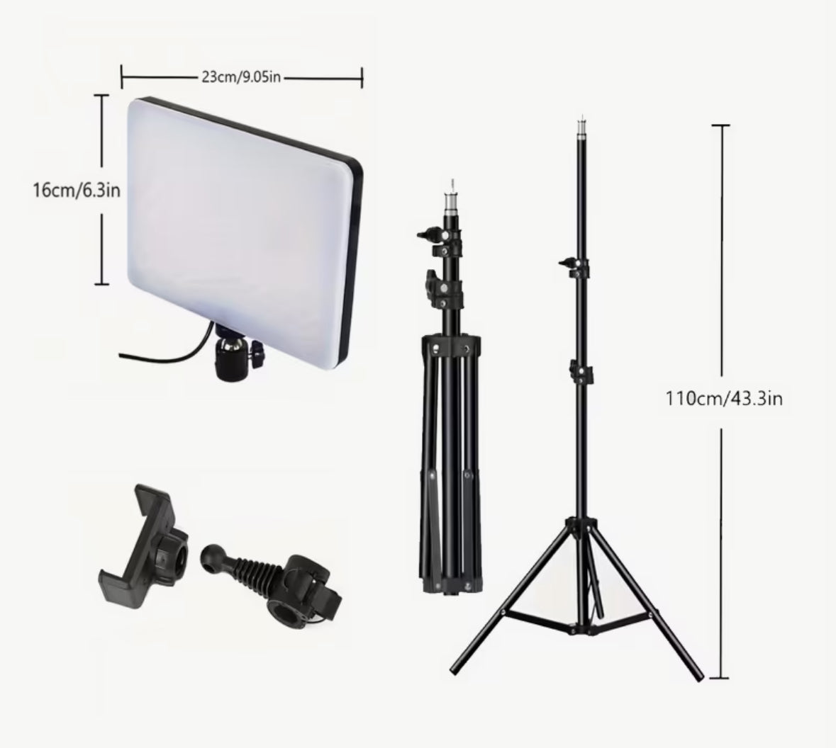 10-Inch LED Ring Light And Phone Holder