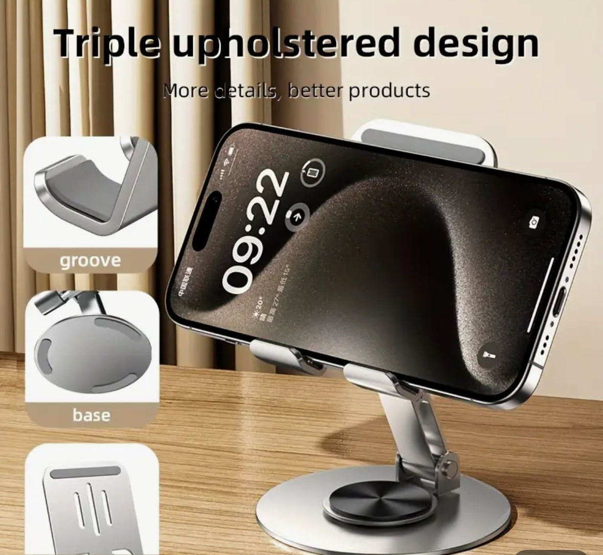 Adjustable Mobile Phone Holder for Desktop