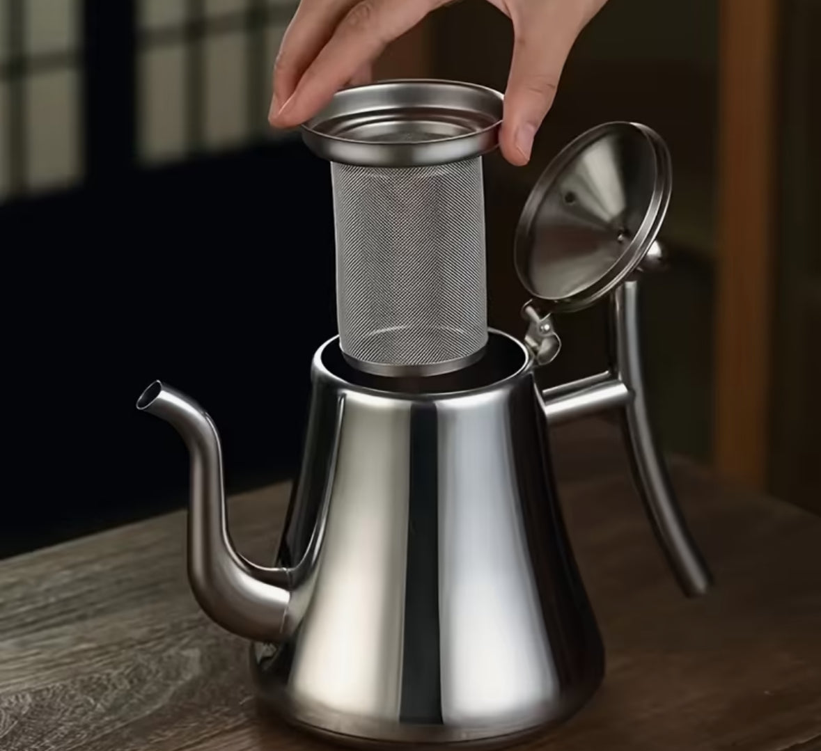 1 Set Of Stainless Steel Coffee Maker With Strainer
