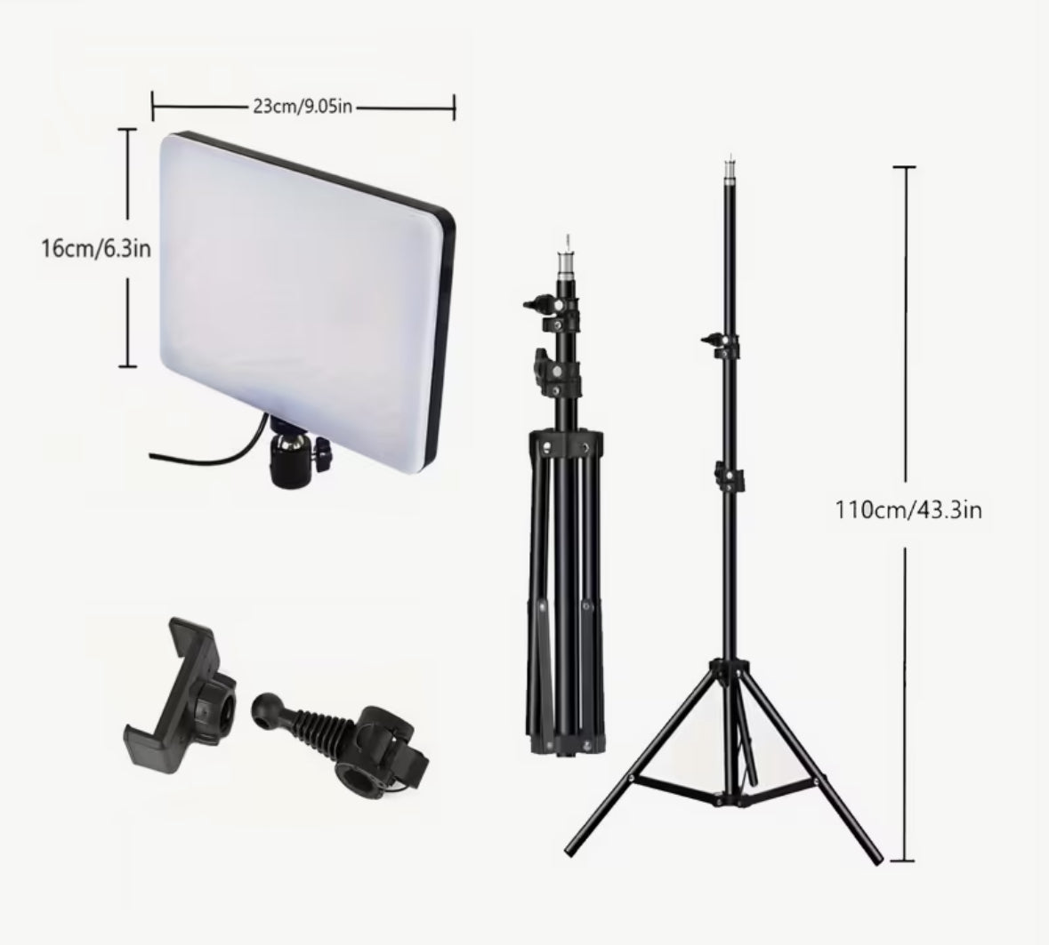 10-Inch LED Ring Light And Phone Holder