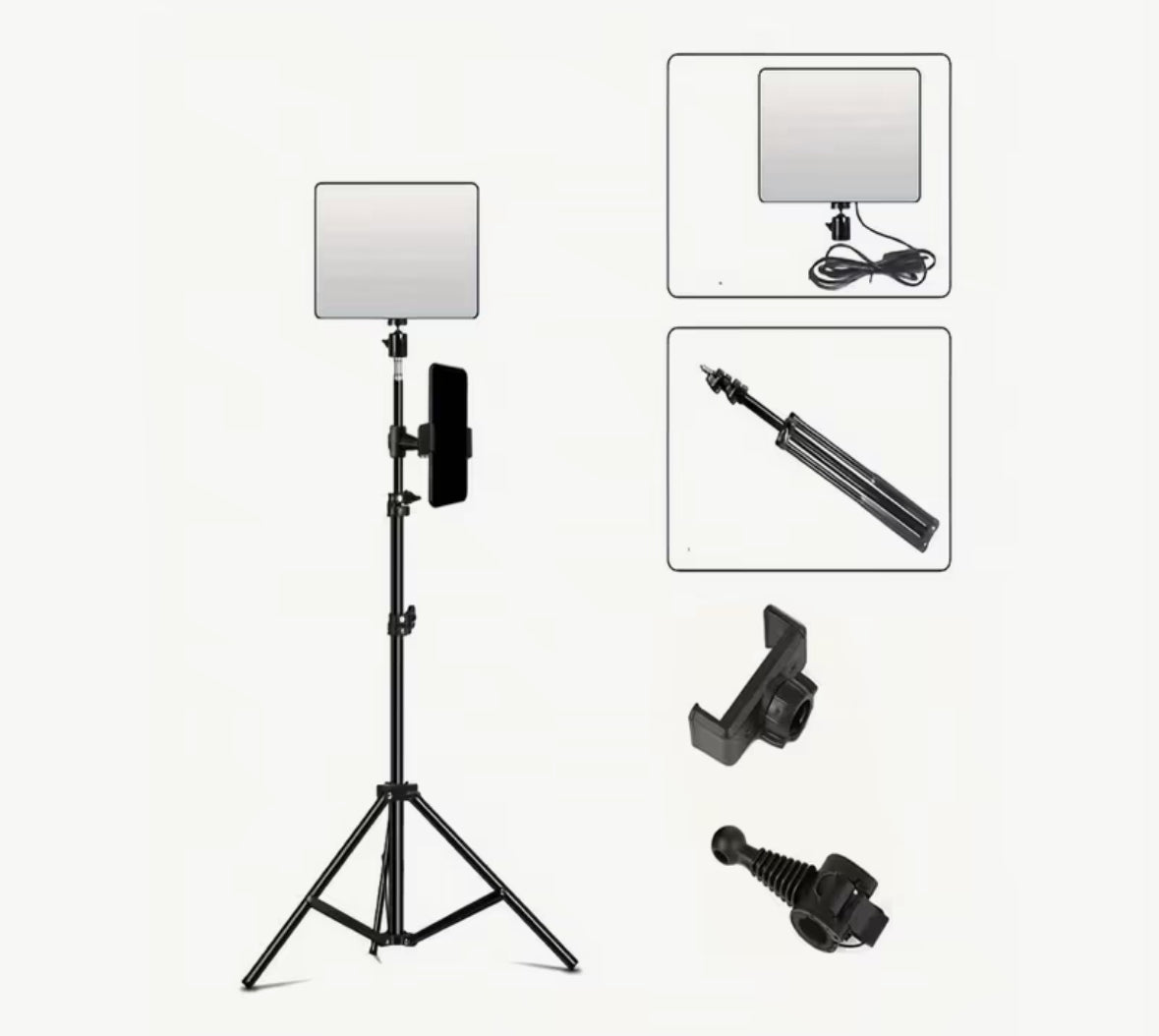 10-Inch LED Ring Light And Phone Holder